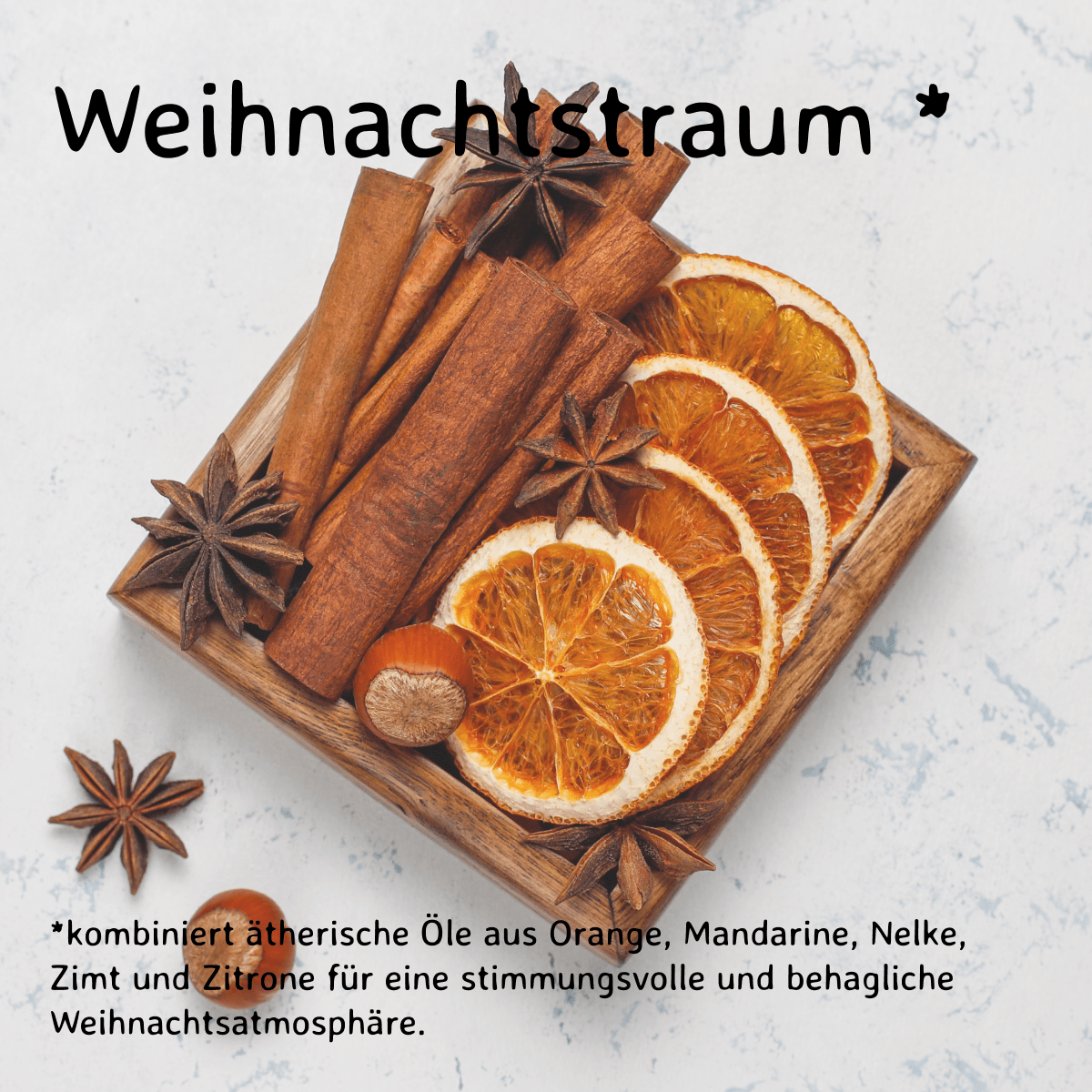 Weihnachtstraum 10ml Ätherisches Öl Orange Zitrone Nelke Anis Zimt Mandarine AROMARA