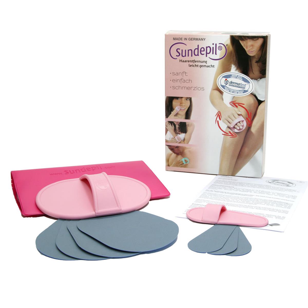 Sundepil - Set Originalpackung plus Ersatzscheibenpackung Haarentfernungspads Haarentfernung Enthaarung