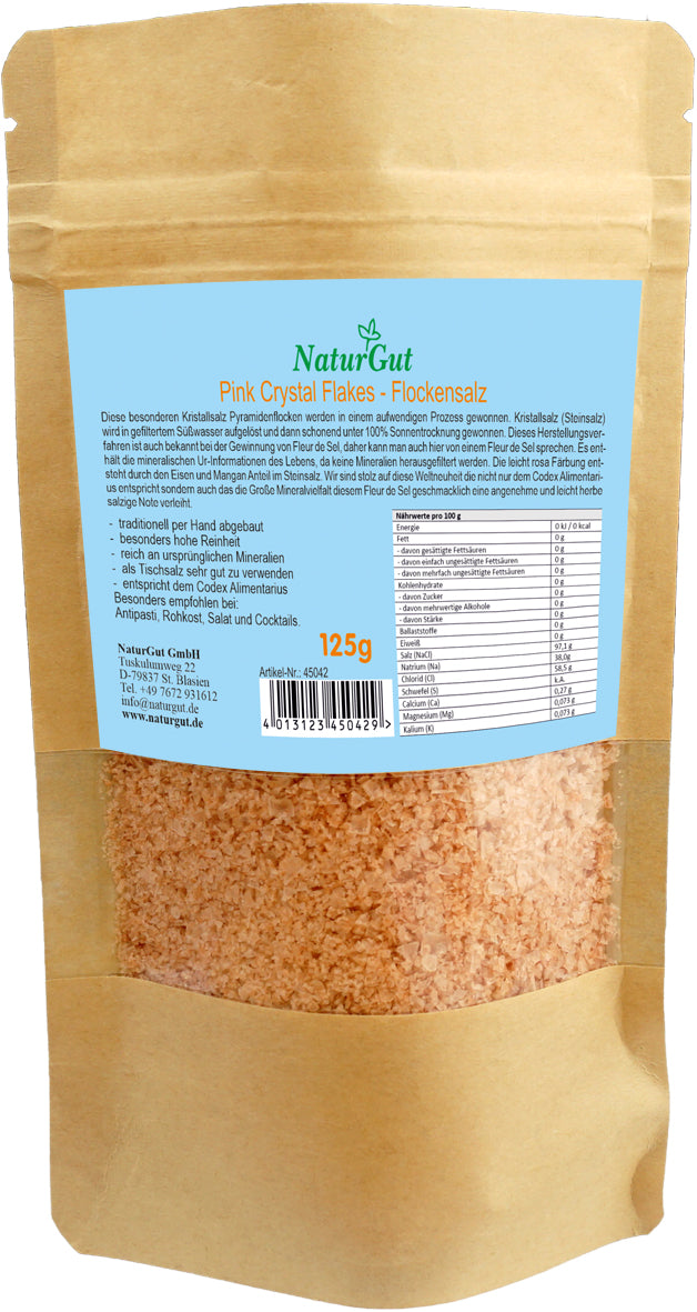 Pink Crystal Flakes Flake Salt Crystal Salt Fleur de Sel 125g
