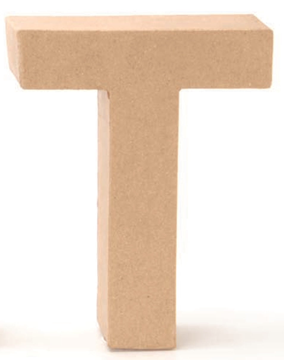 Papp-Buchstabe T 17,5x5,5cm
