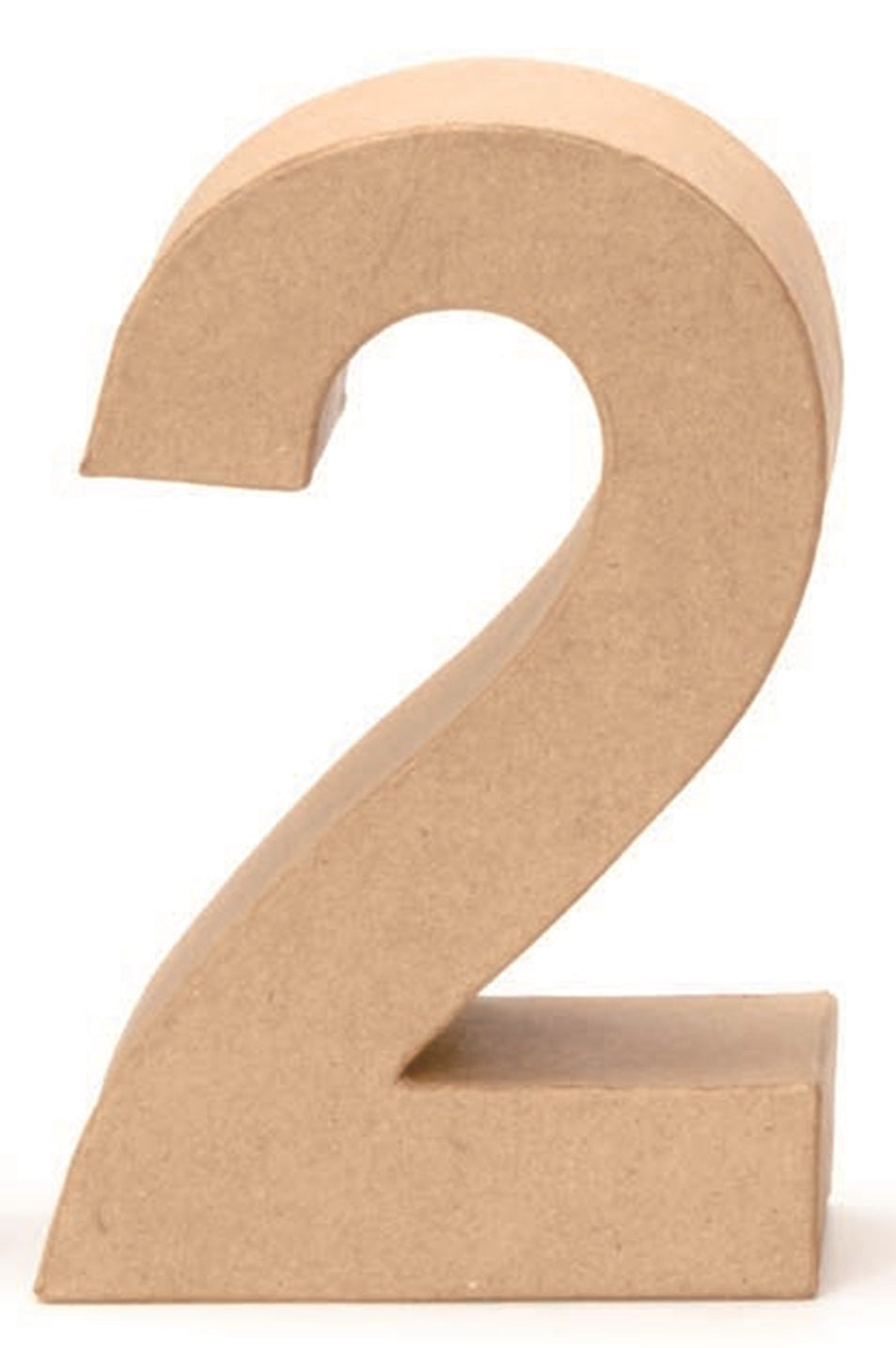 Cardboard Number 2 17.5x5.5cm Birthday Anniversary Numbers Digits PappArt Decoration Number
