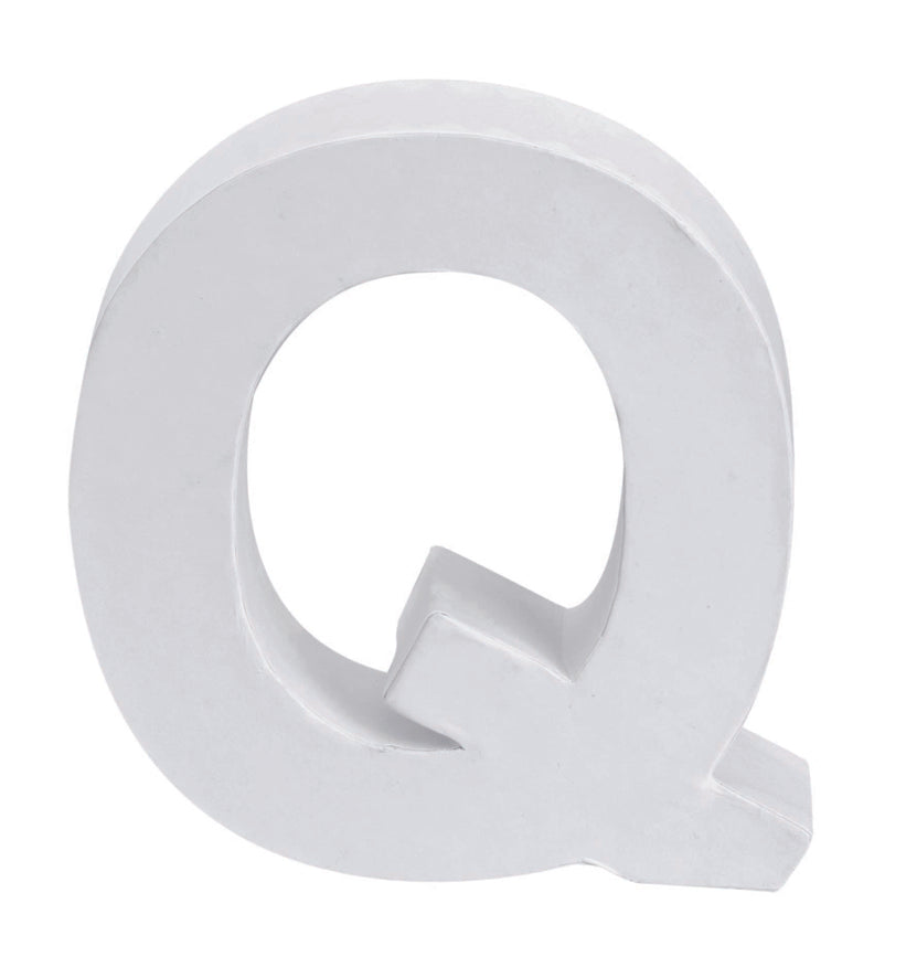 Papp Buchstabe weiss Q