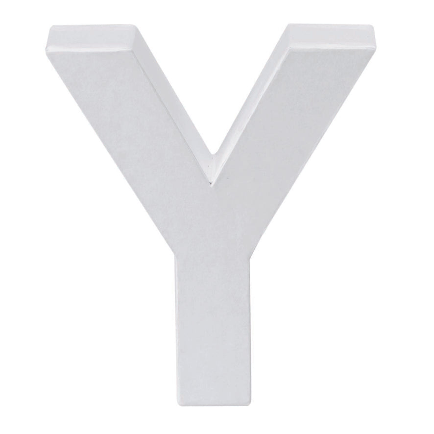 Lettre en carton blanc Y