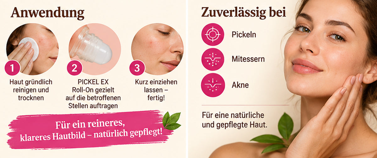 Pickel Ex Roll On with Sea Buckthorn Oil Care Treatment Pimples Blackheads Acne