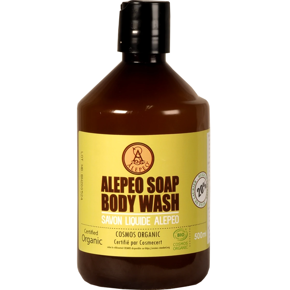 Aleppo Duschseife mit 20% Lorbeeröl 500 ml