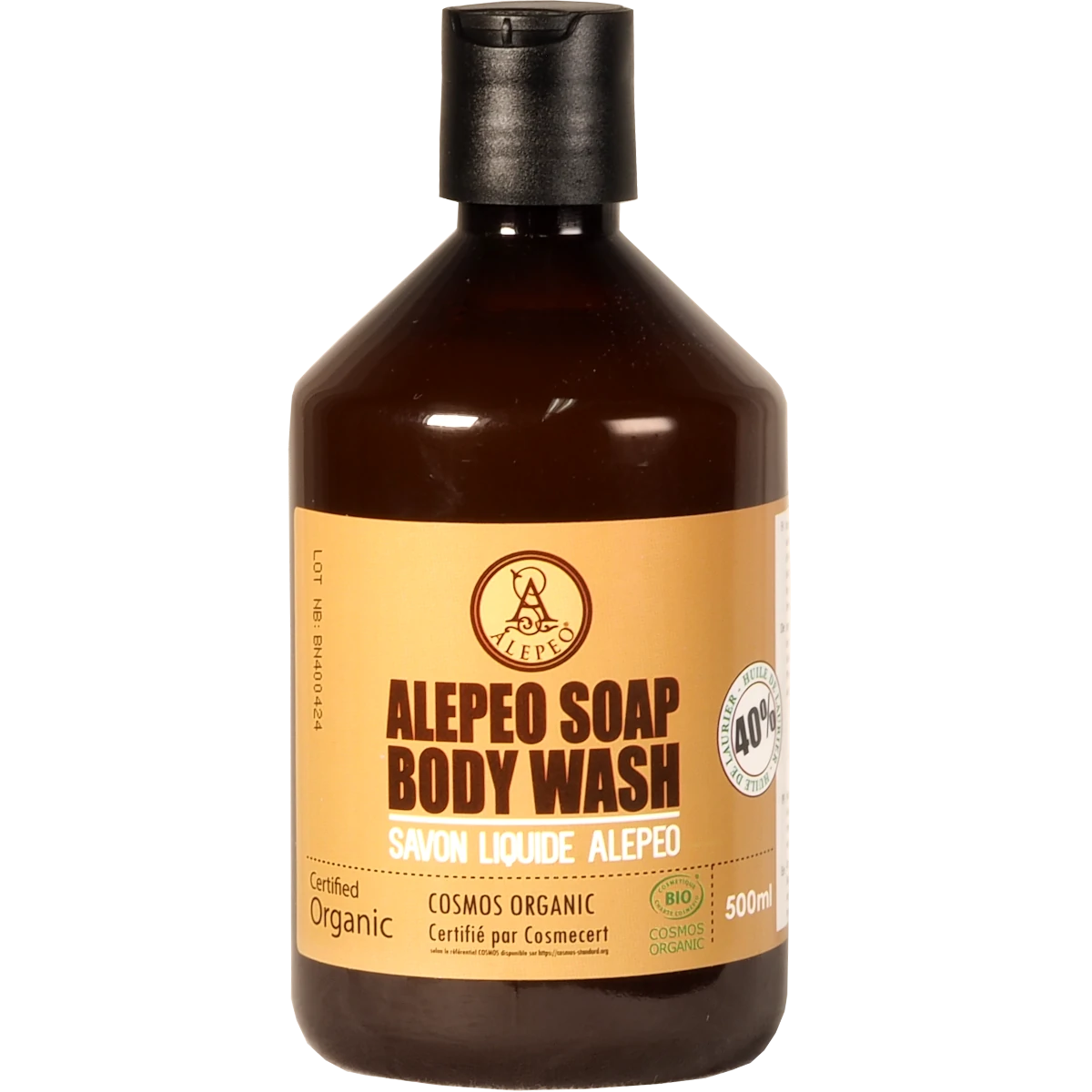 Aleppo Duschseife mit 40% Lorbeeröl 500 ml