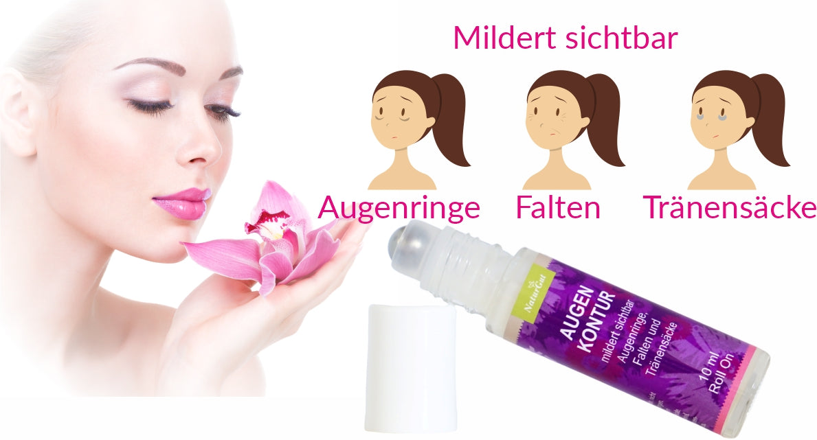 Augenkontur Roll On 10ml mildert Augenringe, Falten und Tränensäcke