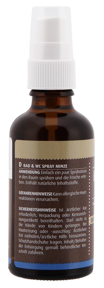 Frisches Örtchen Minze 50 ml | Bad & WC Toiletten Spray | Raumspray mit Minzöl, Salbeiöl & Teebaumöl | Frischer Minzduft | Für Badezimmer, Toilette, Wohnwagen & Reise