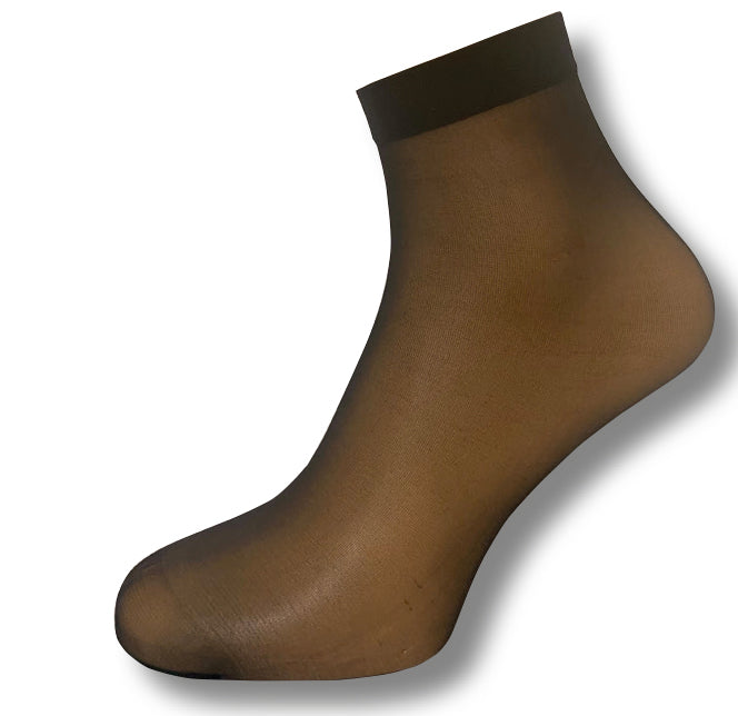Silk Feeling Söckchen 7 Paar schwarz transparente Socken Strümpfe Feinsöckchen