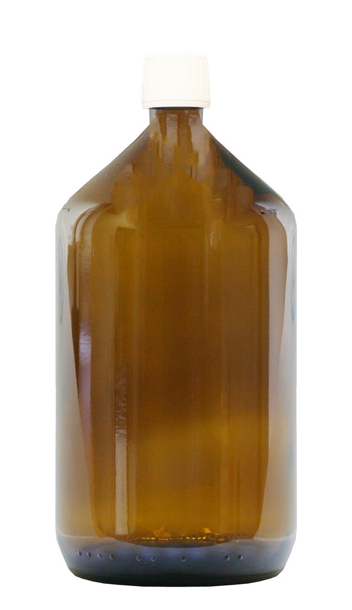 5 x 1L Apothekerflaschen Braunglas Laborflaschen Originalitätsverschluss pp28st