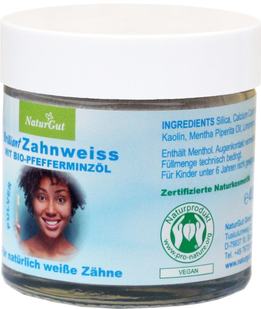 Brilliant Super Zahnweiss Pulver Zähne Zahnreinigung Zahnverfärbungen Zahnpflege Menthol