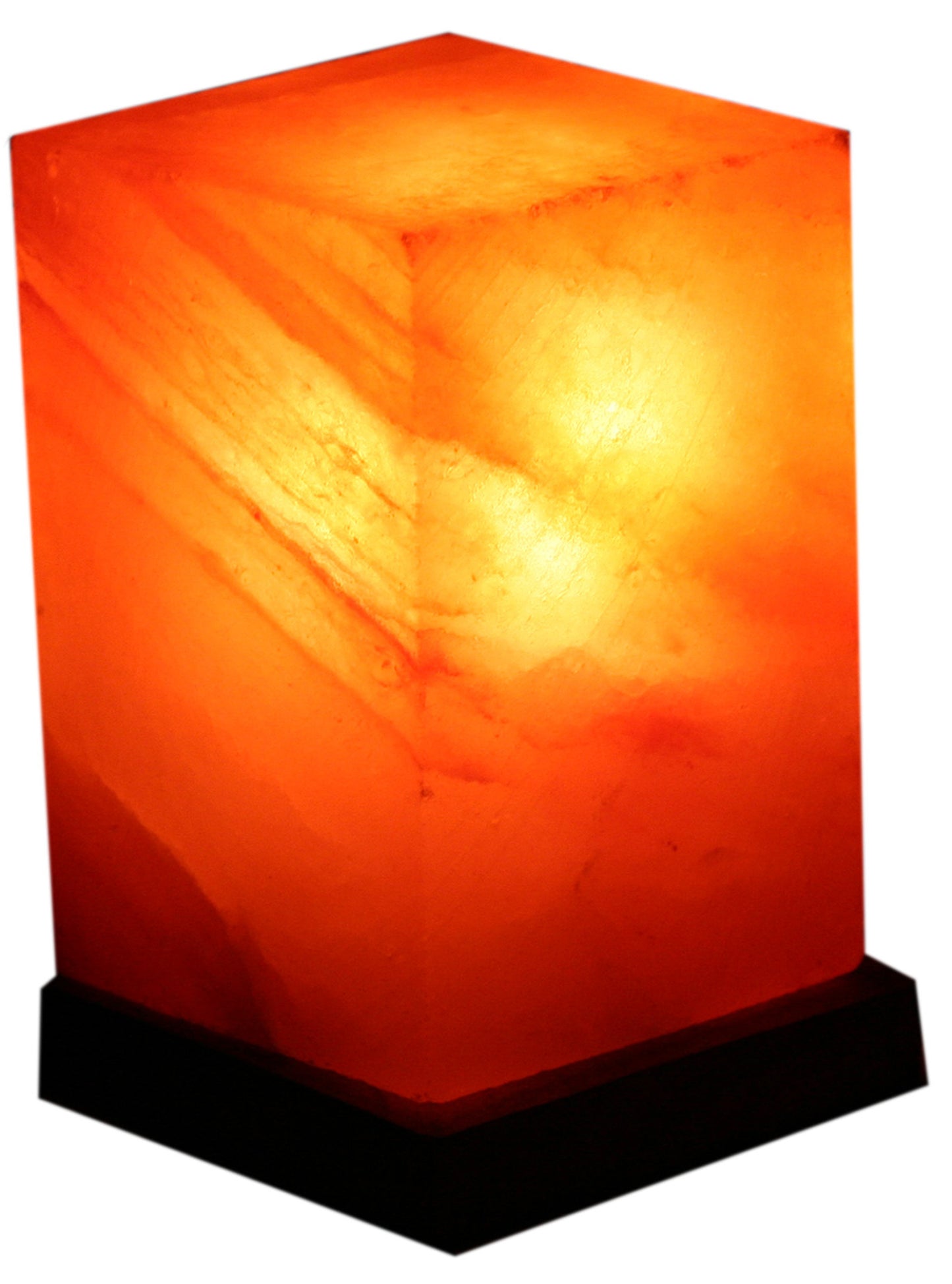 NaturGut Lampe de sel de cristal Feng Shui 3–4 kg avec électricité et socle en bois | Lampe de sel de l'Himalaya du Pakistan | Lampe de sel fabriquée à la main | Lumière d'ambiance chaude pour les salons, chambres et salles de méditation