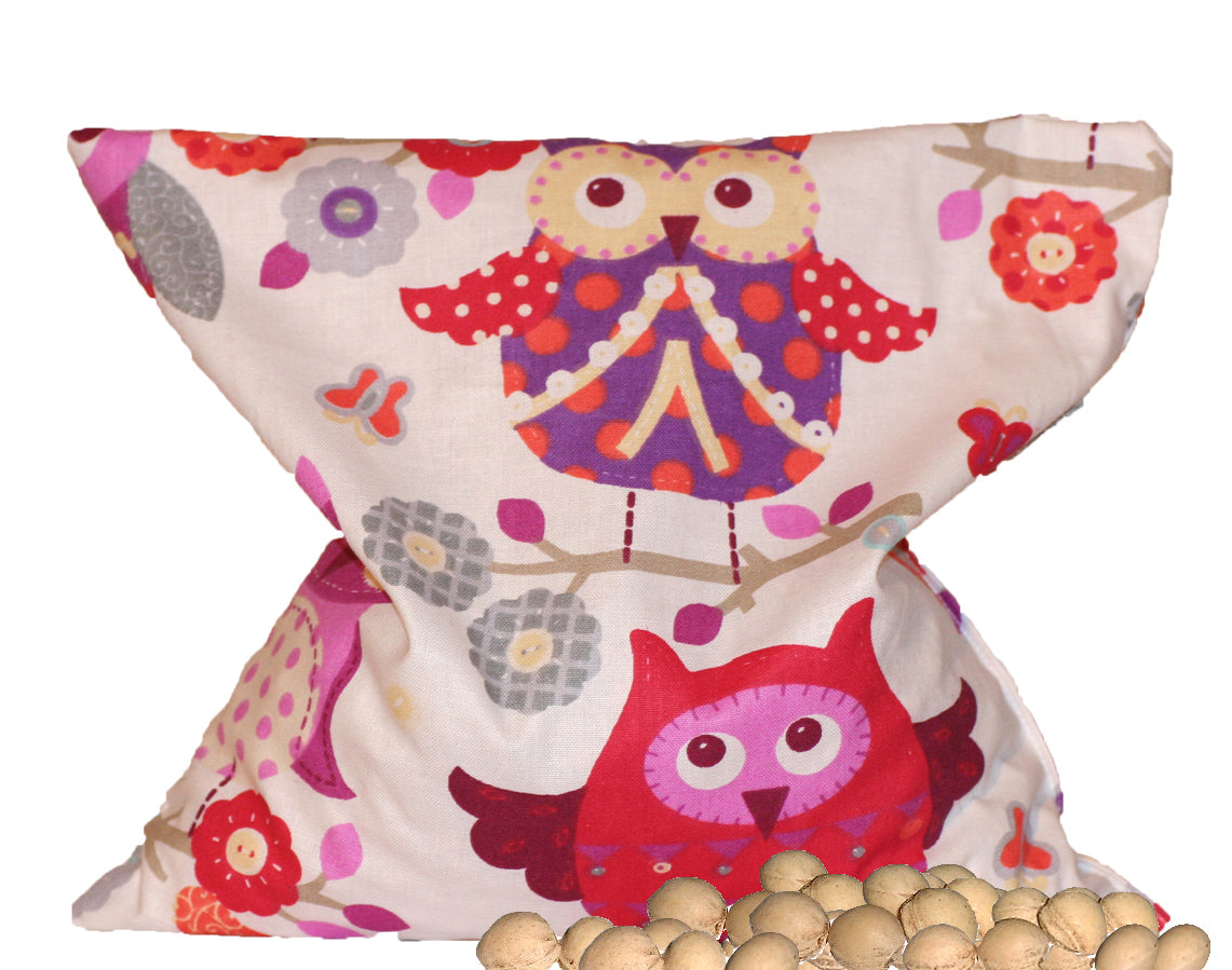 Cherry Stone Bag Children Owl ca.17x16cm Cherry Stone Pillow Heat Pad