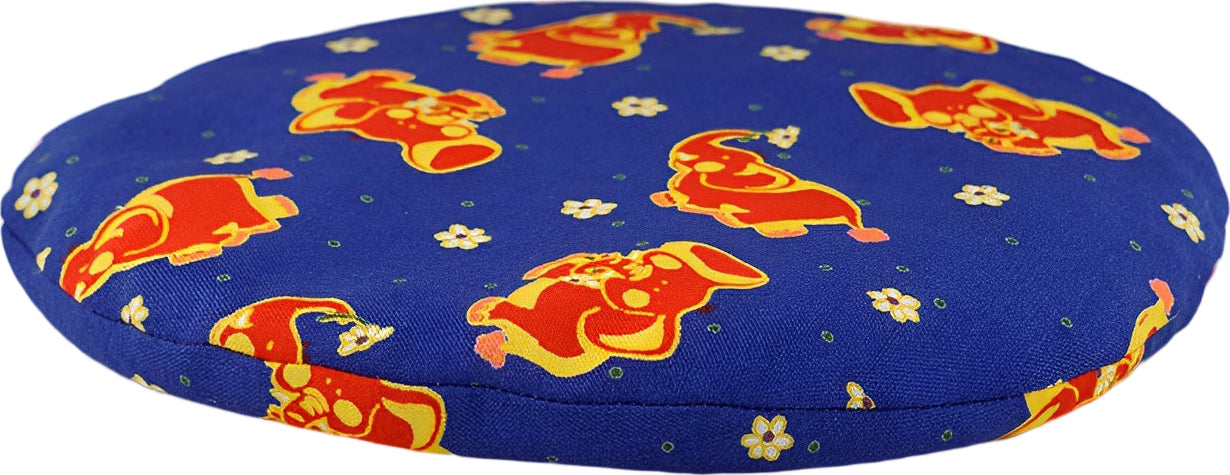 Coussin cerise sac de noyaux de cerise éléphant bleu env. Ø 20cm coussin chauffant