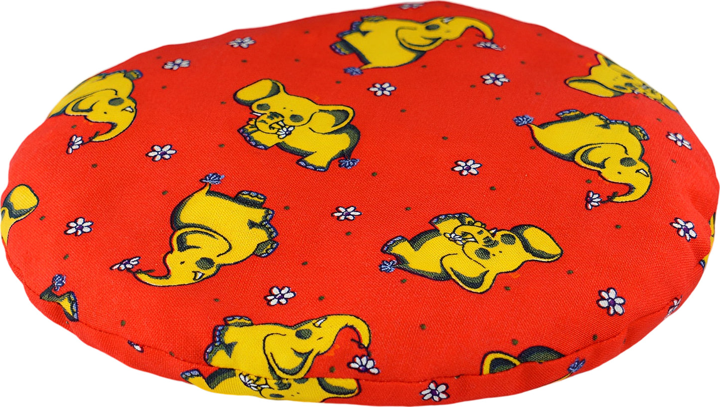 Coussin Kirsckern sac de noyaux de cerise éléphant rouge rond env. Ø 20cm coussin chauffant