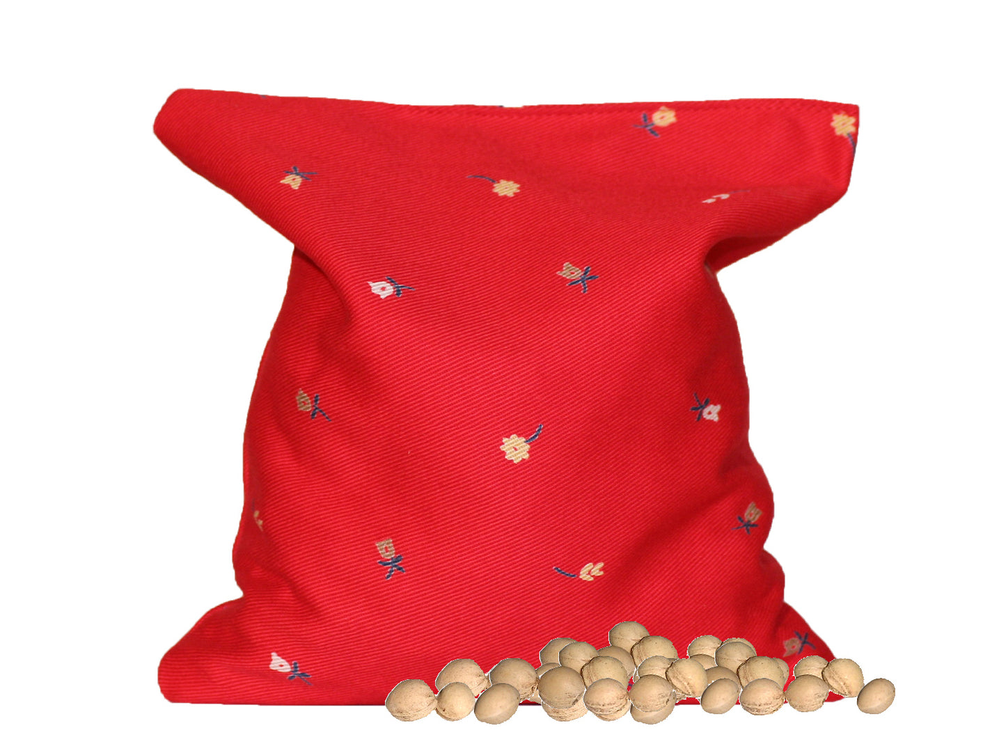 Schwarzwälder Kirschkernsäckchen Blümchen ca. 24x24 cm Kirschkernkissen Wärmekissen