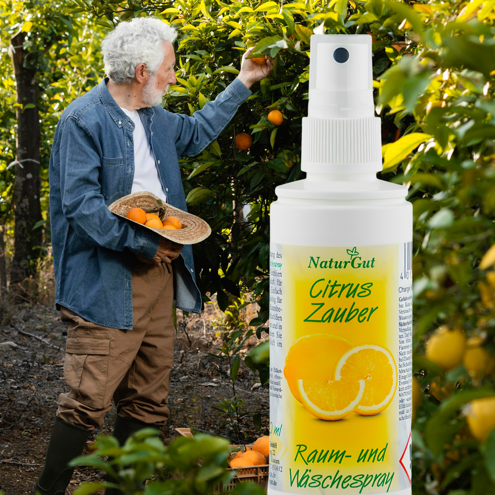 Raumspray Wäschespray Citrus Zauber 100ml Raumduft Spray Zitrusduft Zitrusfrische