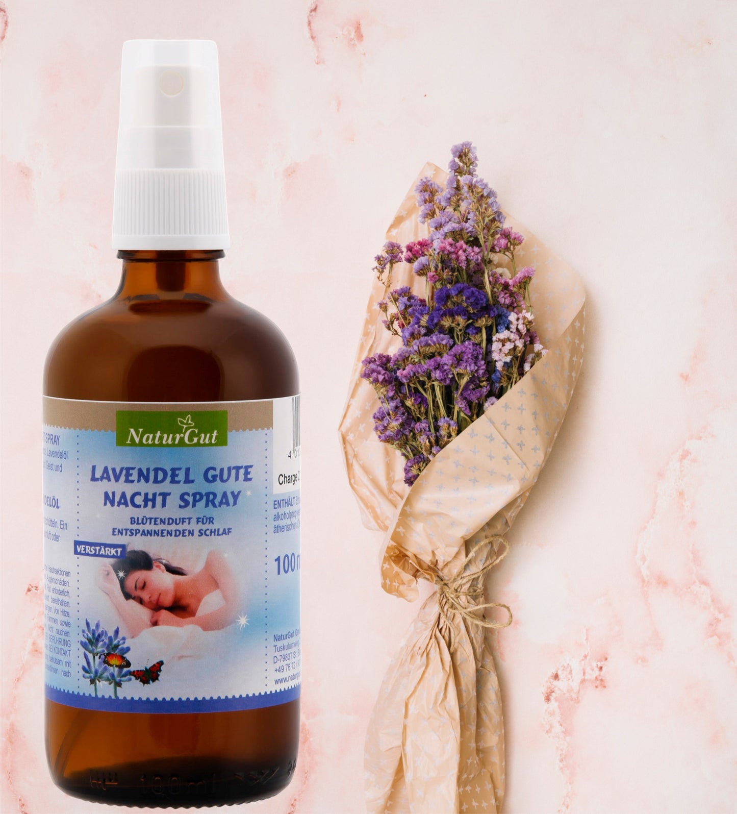 Lavendel Gute Nacht Duftspray verstärkt reines Lavendelöl Raumduft Lavendelspray 100ml