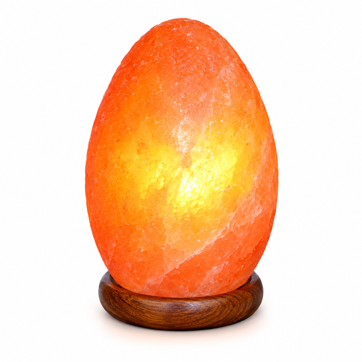 Kristallsalzlampe in Ei-Form aus natürlichem Himalaya-Salzkristall, 2–3 kg