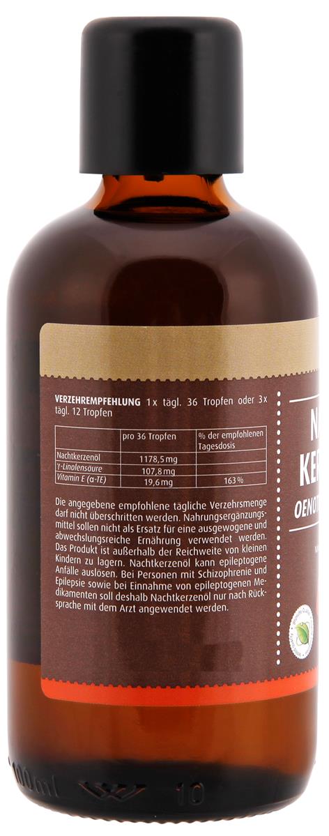 Nachtkerzenöl - Oenothera biennis, kaltgepresst 50ml mit Vitamin E