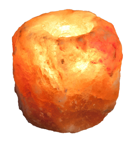 4Stk.Kristallsalz Teelichthalter handgeschlagene Unikate ca.700-1000g