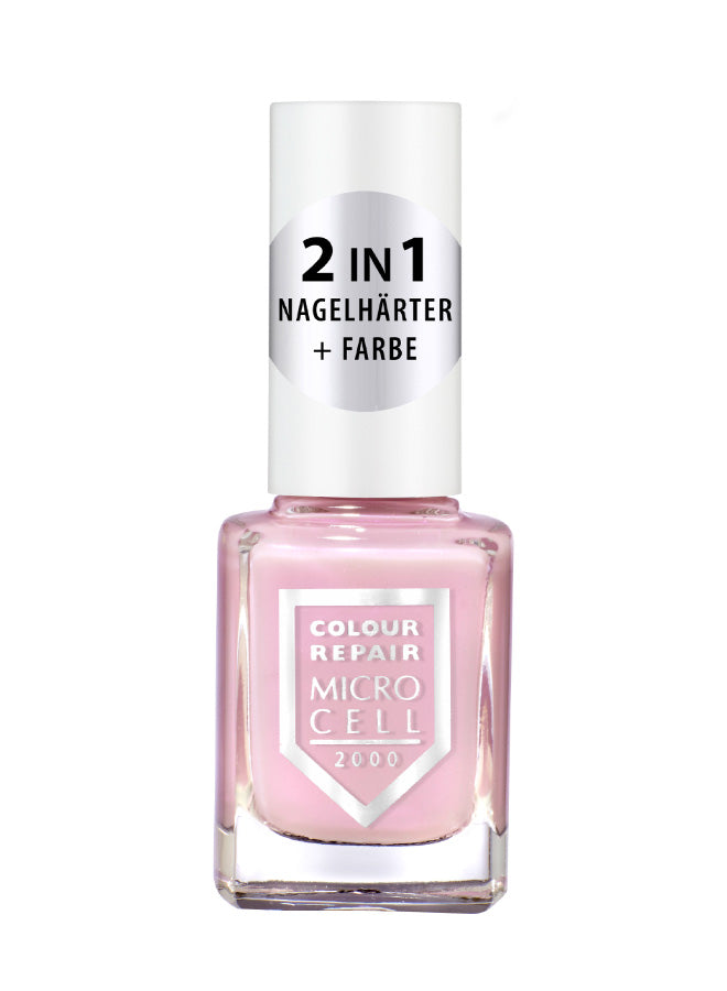 MICRO CELL Charming Rose Colour Repair – 2-in-1 Nail Hardener & Color Polish | Care, Repair & Color | 11 ml