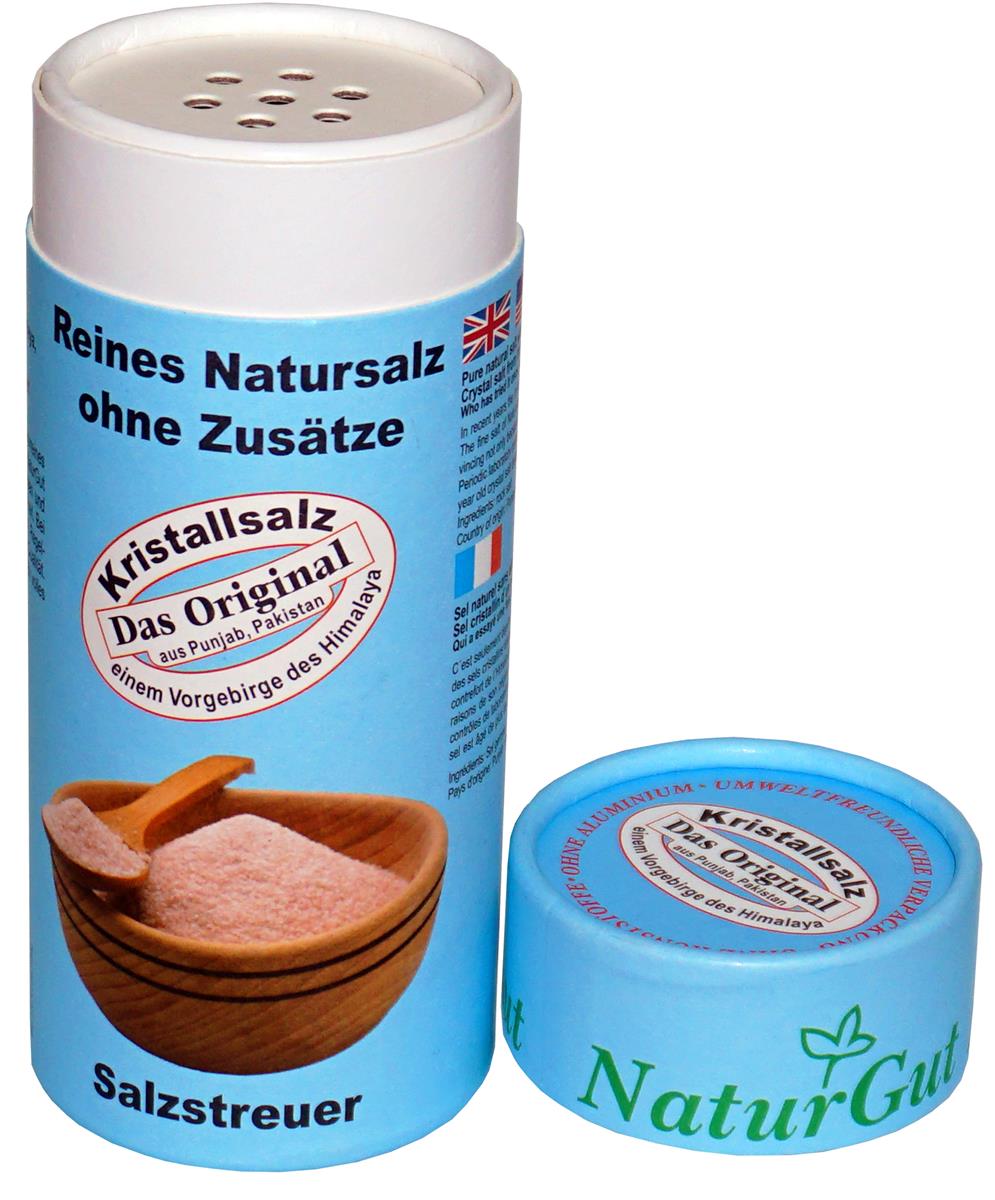 Kristallsalz aus dem Vorgebirge des Himalaya-Punjab/Pakistan fein Streudose 350g