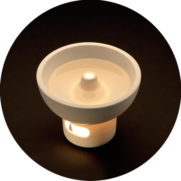 Aromalampe Duftlampe piano mit Teelicht für Ätherische Öle
