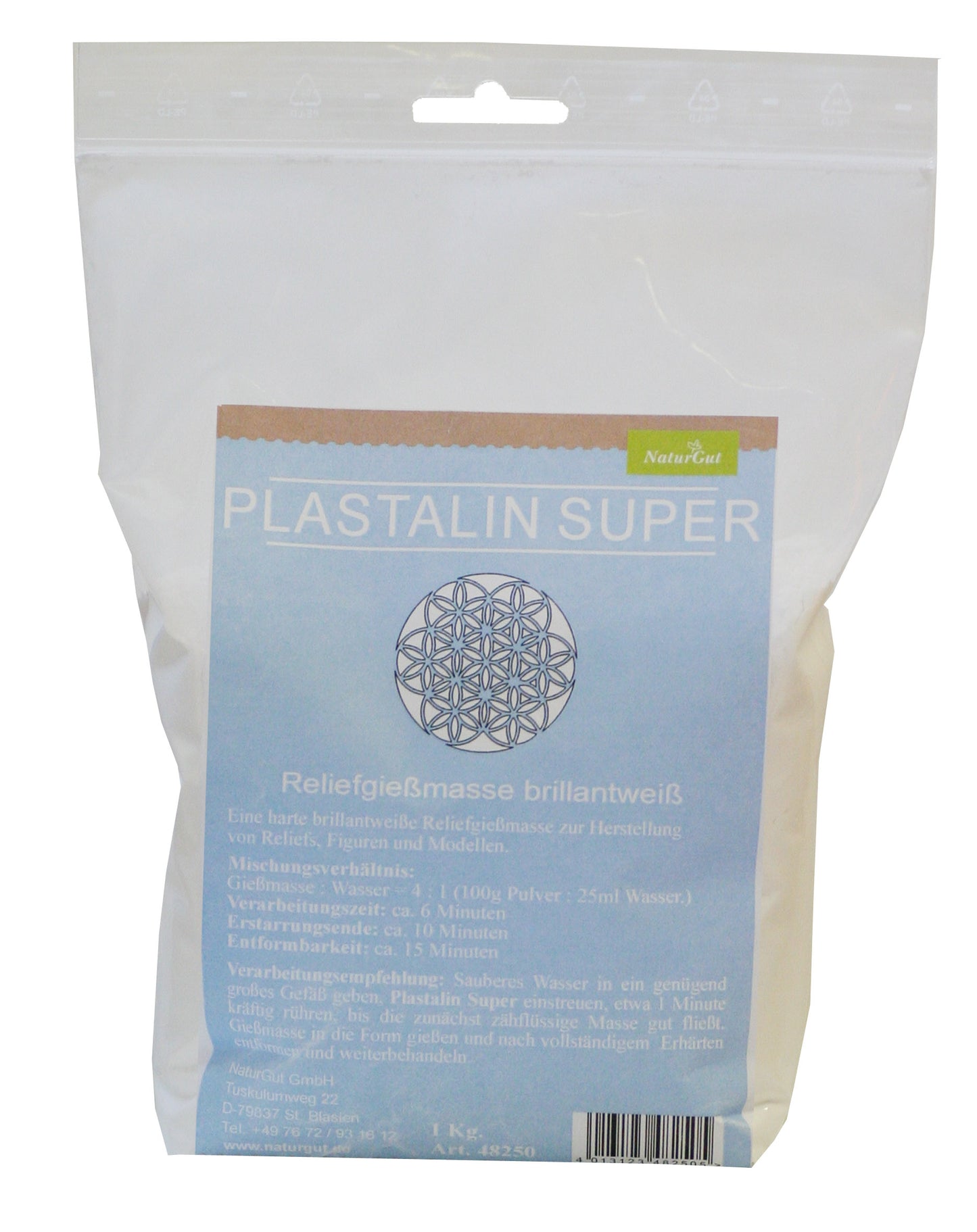 Plastalin Super brilliantweiss 1kg