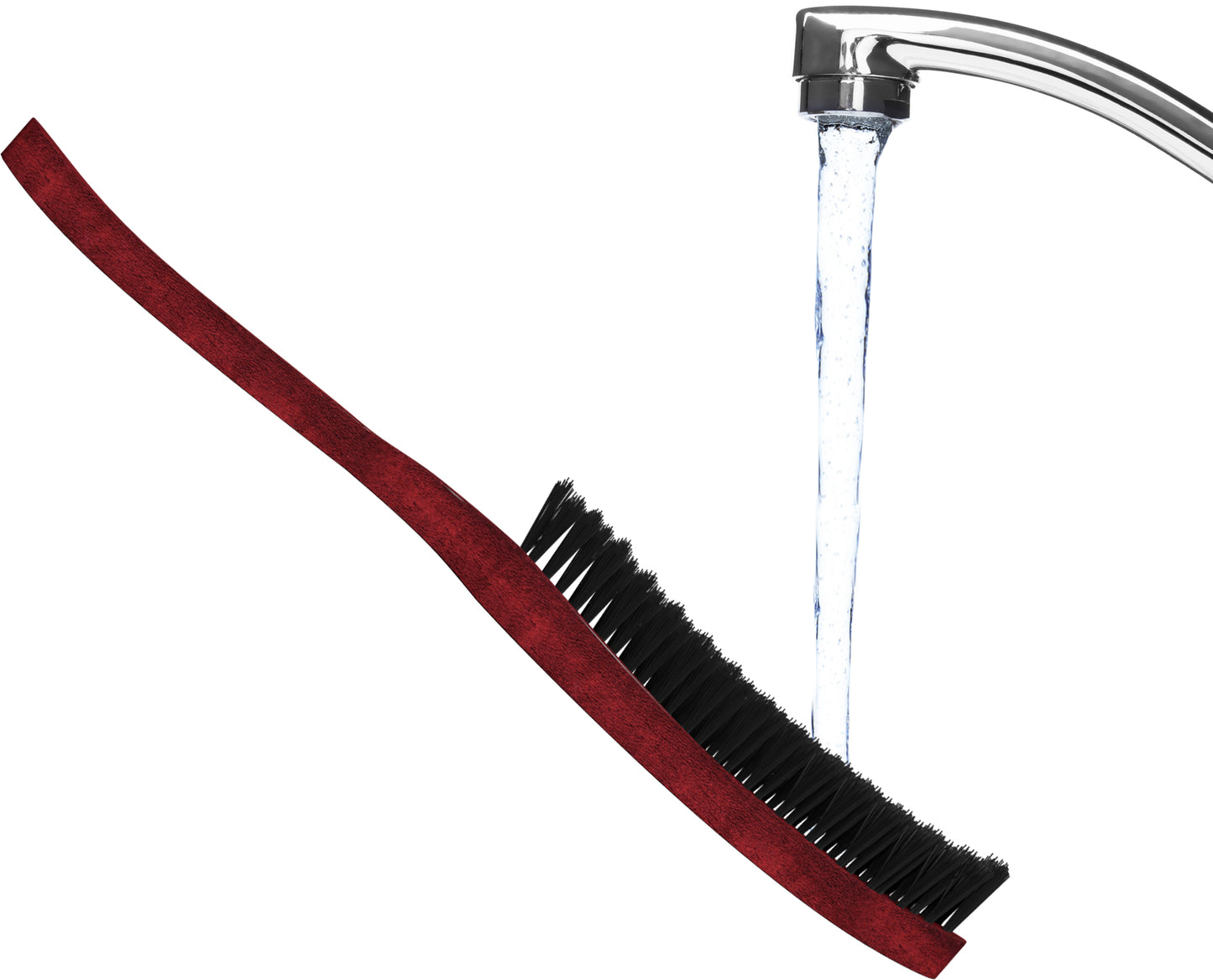 Jeu de pinceaux 3 pièces-VOLUME BRUSH-SHINE BRUSH-BRUSH CLEANER en bois de hêtre
