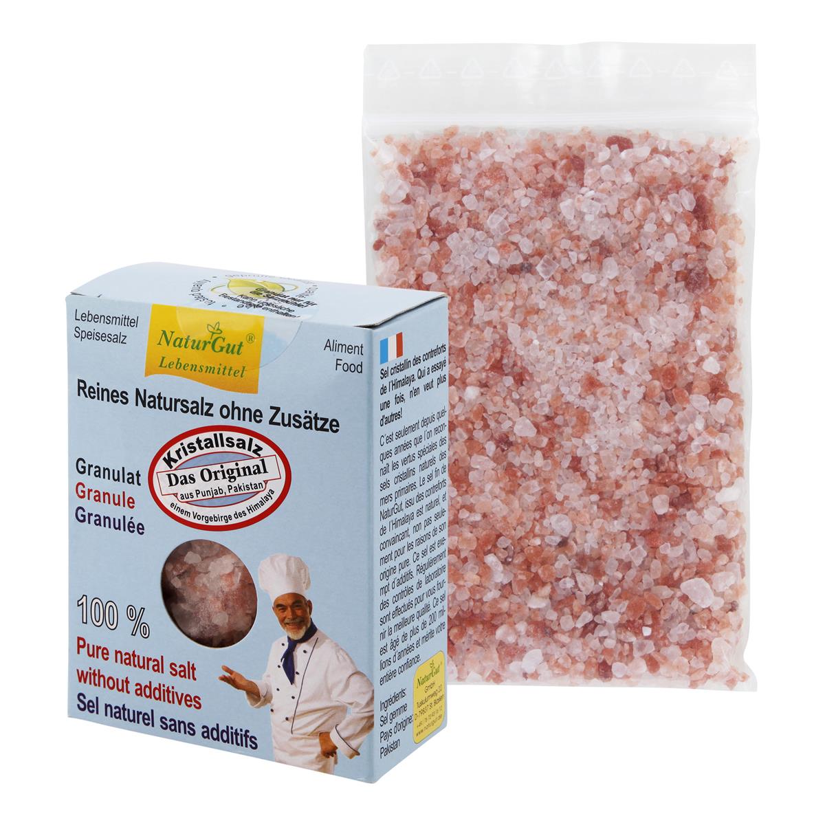 Kristallsalz Granulat 250g für die Salzmühle aus Punjab/Pakistan