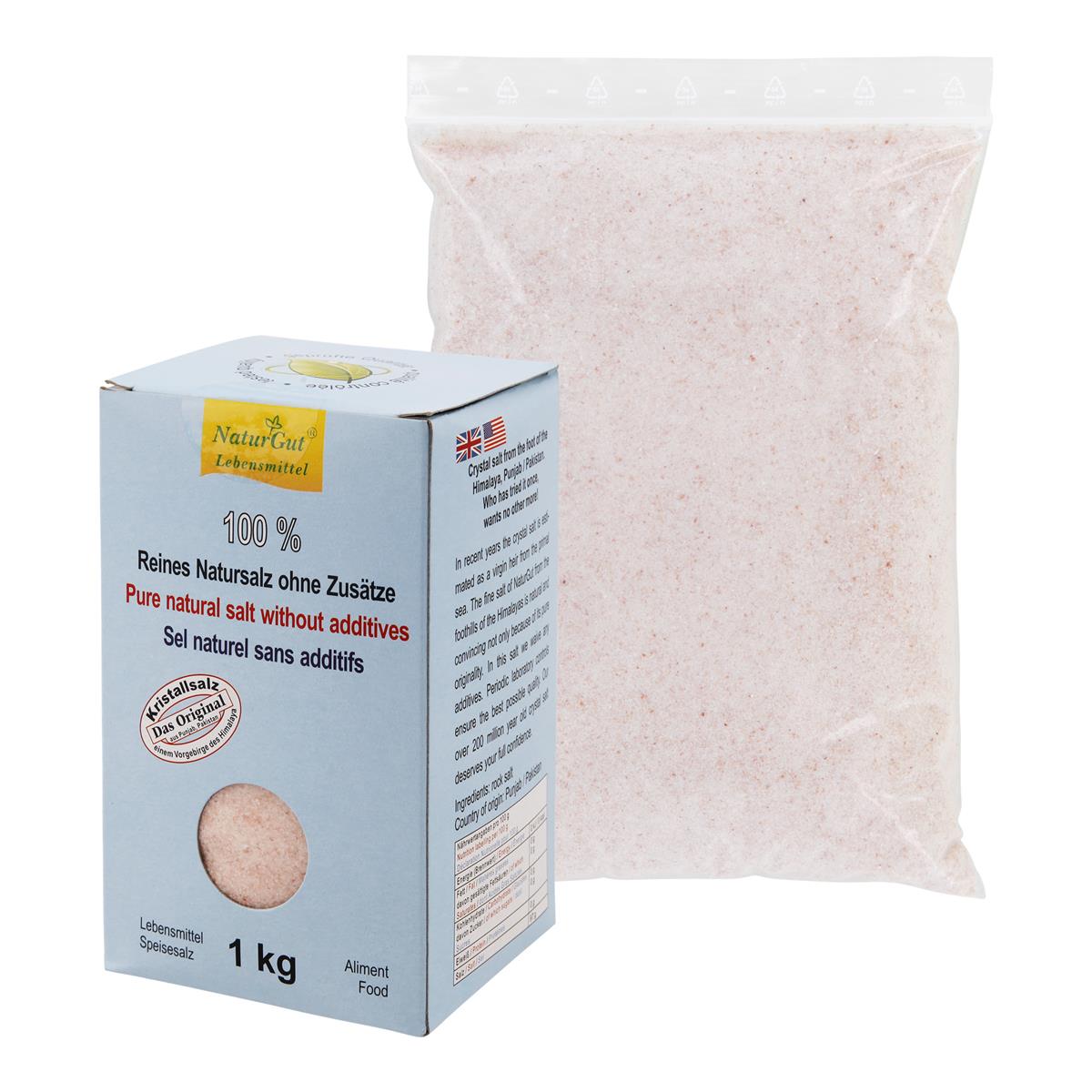 Kristallsalz aus einem Vorgebirge des Himalaya Punjab/Pakistan Feinsalz 1kg