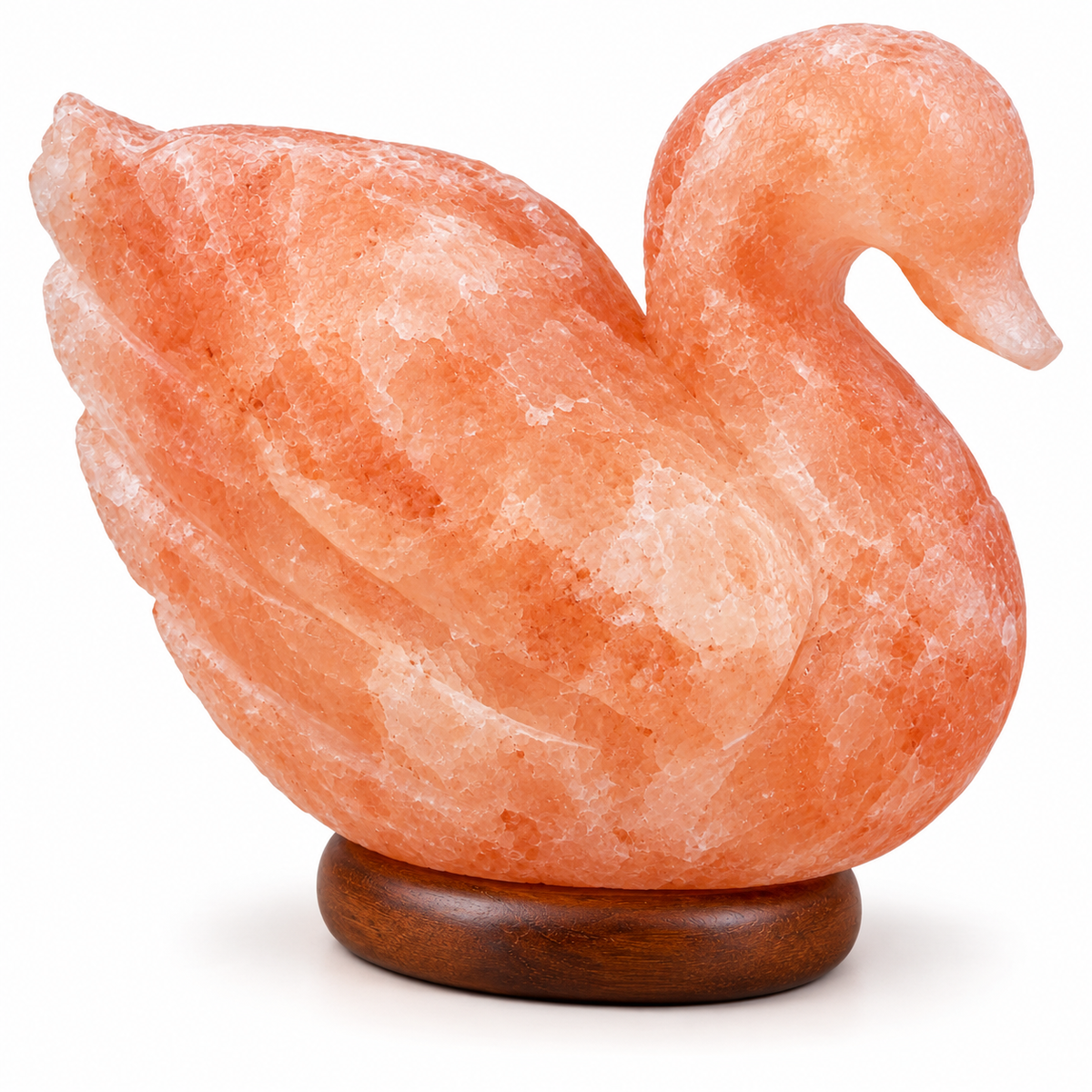 Kristallsalzlampe in Entenform aus natürlichem Salzkristall, 1–2 kg