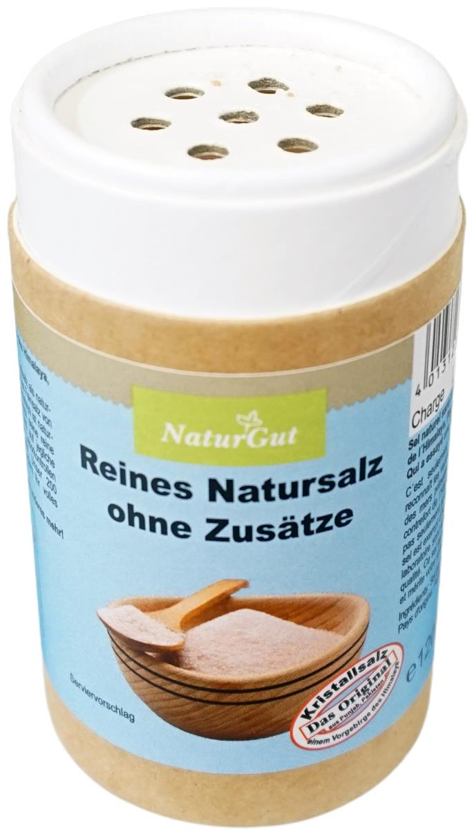 Kristallsalz aus dem Vorgebirge des Himalaya-Punjab/Pakistan fein Streudose Salzsteuer 120g