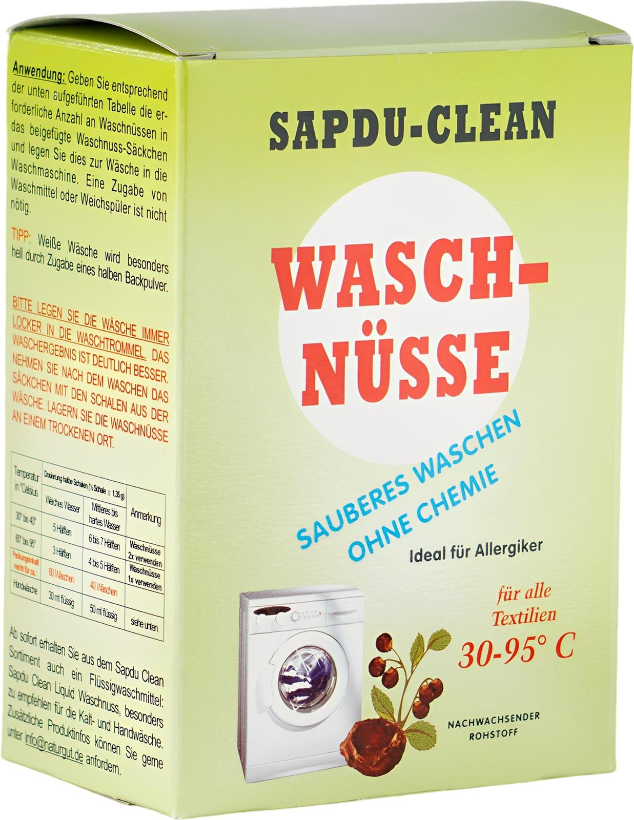 Waschnuss Sapindus Mukorossi Allergiekergeeignet 100% biologisch natürlich Waschmittel 250g