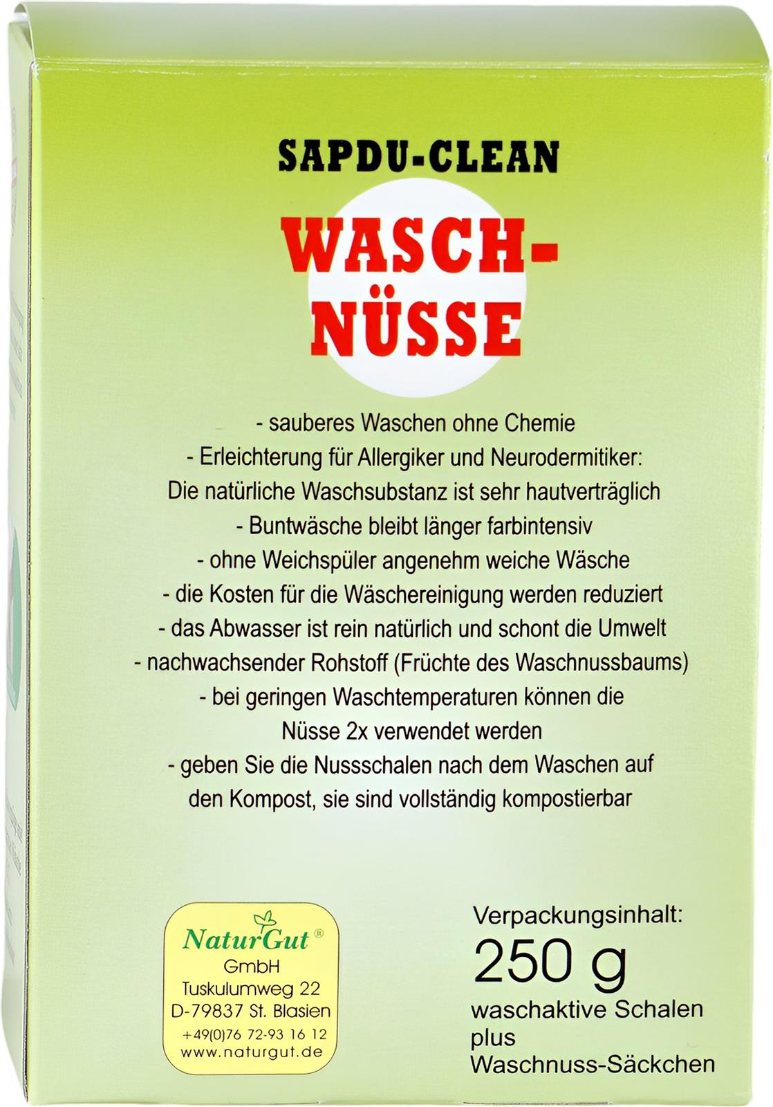 Waschnuss Sapindus Mukorossi Allergiekergeeignet 100% biologisch natürlich Waschmittel 250g