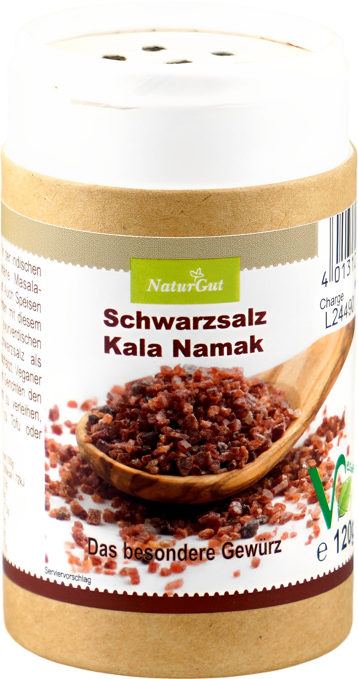 Kala Namak Schwarzsalz Feinsalz Veganer Salz Exotisches Würzmittel Eiersalz 120g