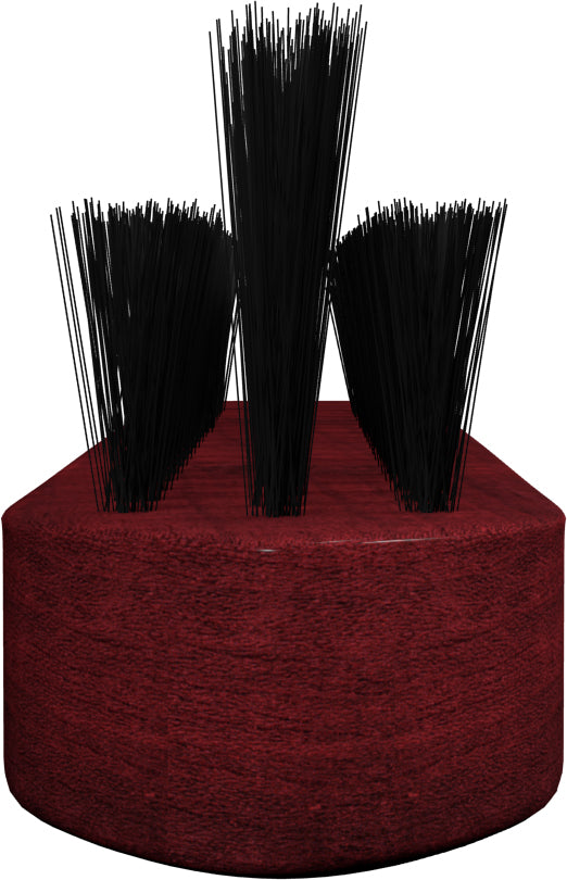 Jeu de pinceaux 3 pièces-VOLUME BRUSH-SHINE BRUSH-BRUSH CLEANER en bois de hêtre