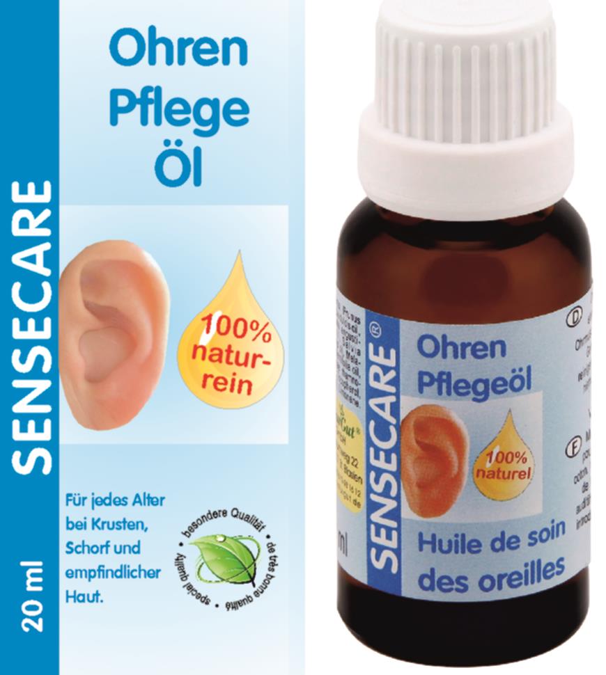 Sensecare ear care oil for cleaning and caring for the ears 20ml with almond oil sea buckthorn oil lavender oil