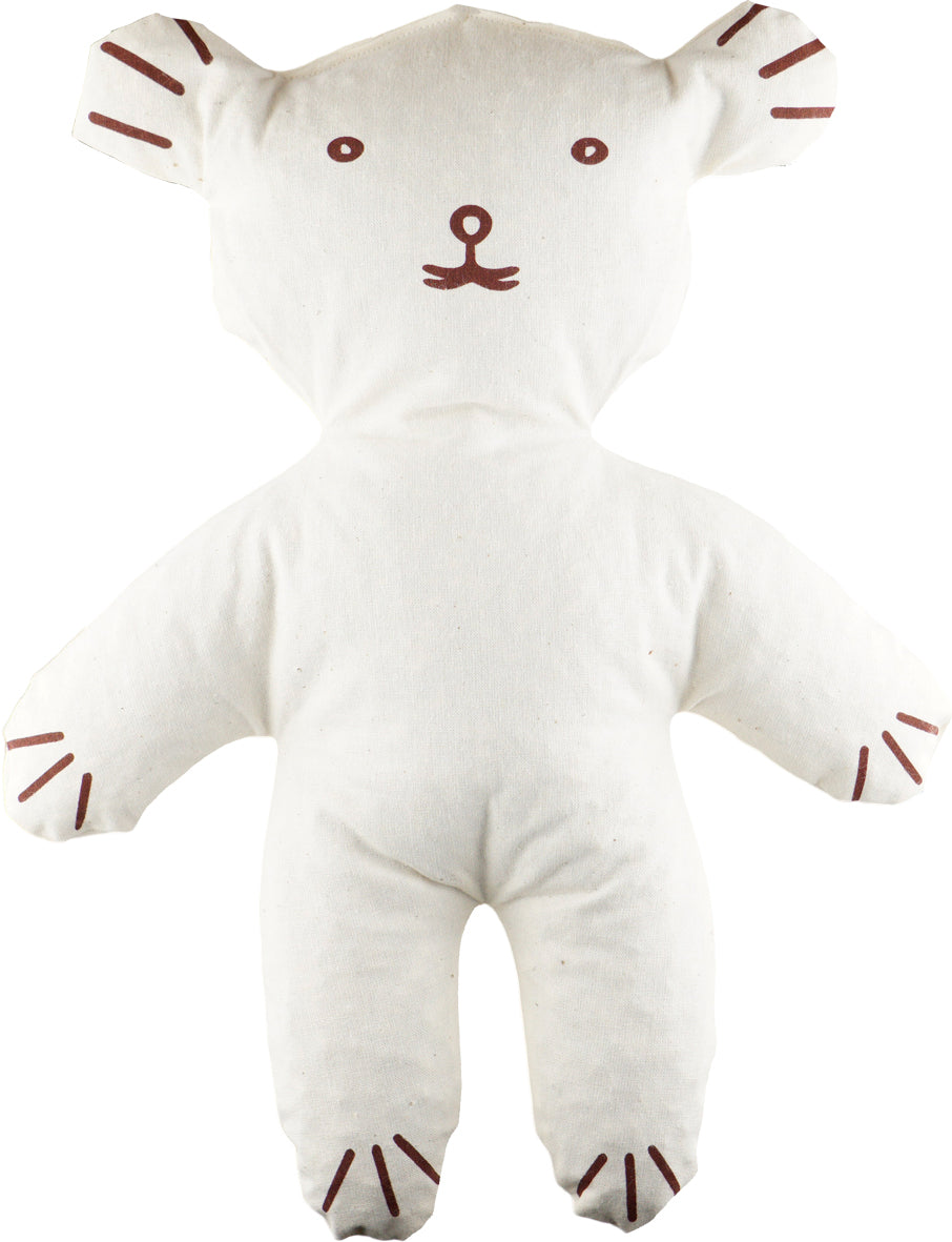 Teddy bear cuddly toy with organic spelt and real lavender flowers for relaxation 28x35cm