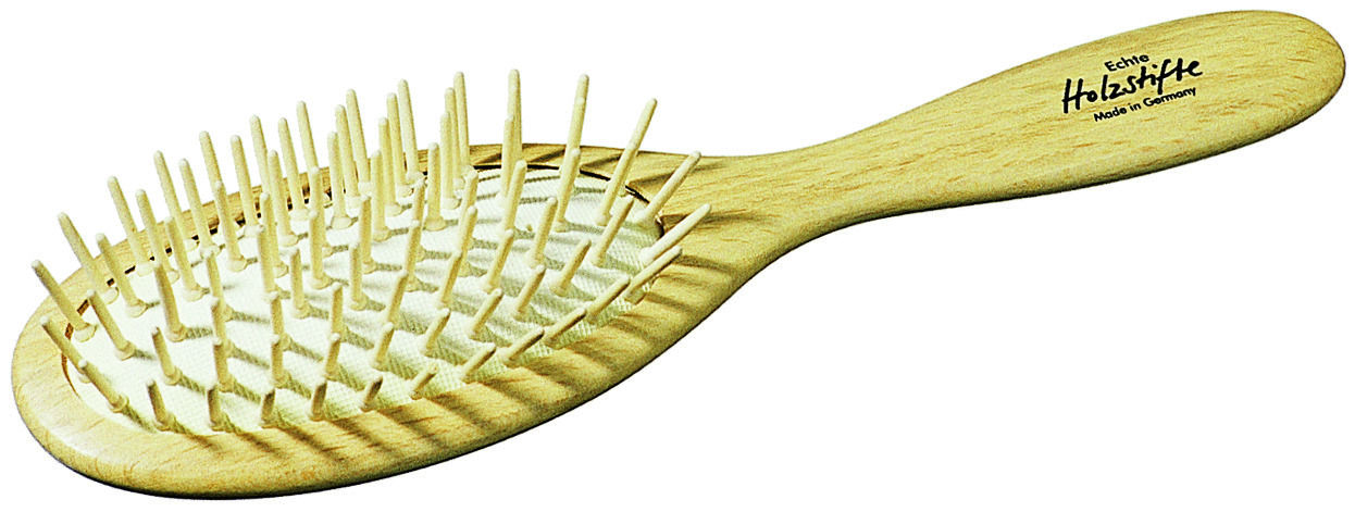Brosse en bois de hêtre, poils en bois véritable 23 x 6,3 cm