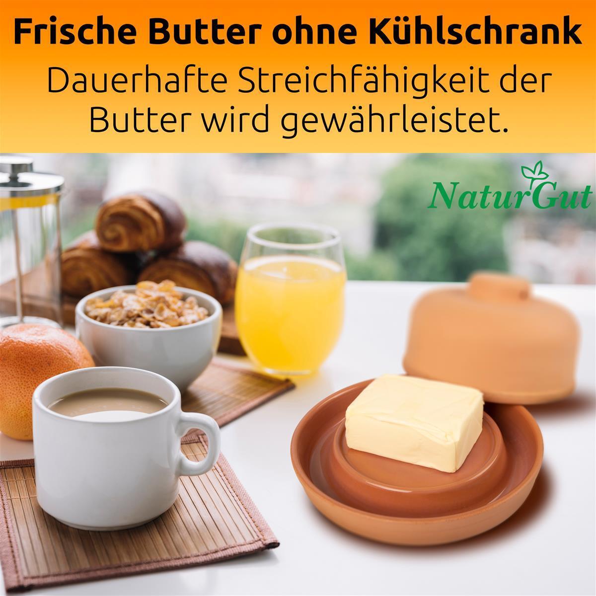 Mediterraner Ton Butterkühler frische Butter ohne Kühlschrank Butterdose Butterbox