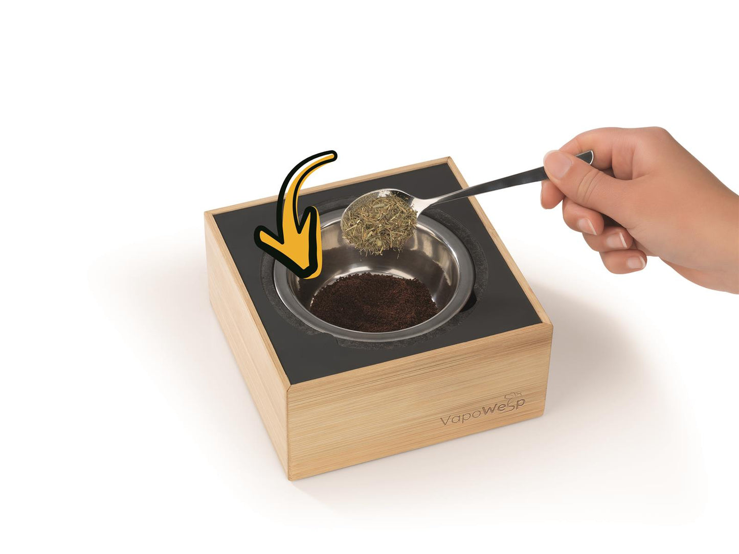 VapoWesp Räucherbox inkl. VapoPulver Orange & Rosemary 50 g Wespenabwehr Vertreibung