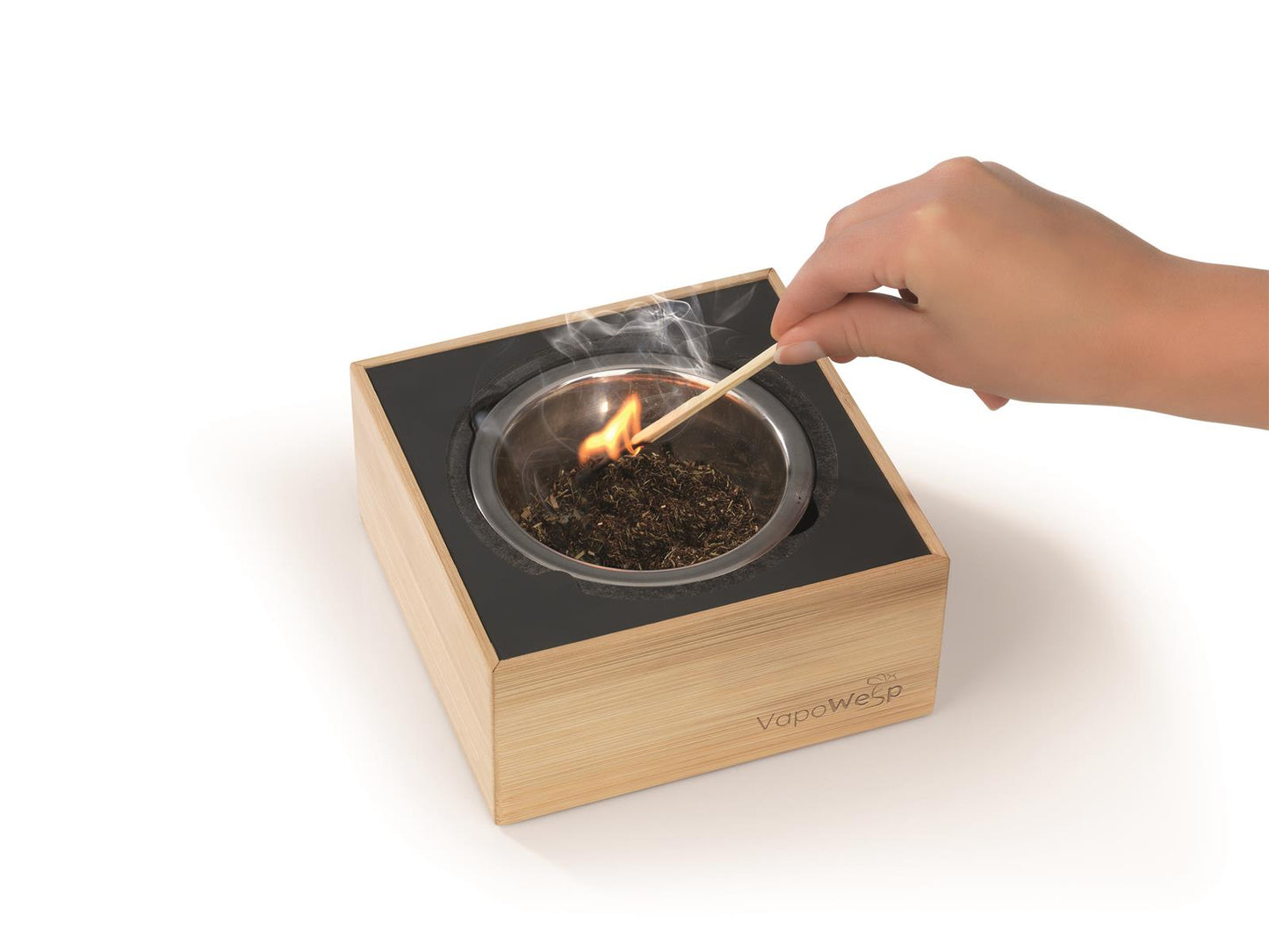 VapoWesp Räucherbox inkl. VapoPulver Orange & Rosemary 50 g Wespenabwehr Vertreibung