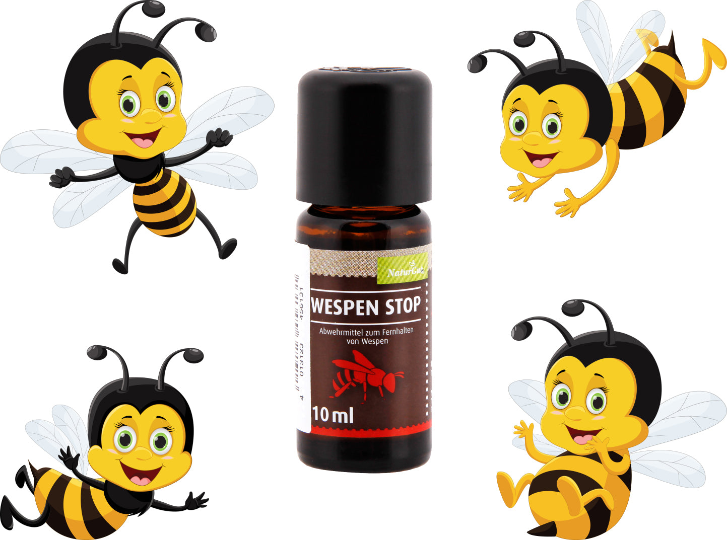 3 x Wespen Stop Abwehr Wespenabwehr Abwehrmittel mit Nelkenöl Zitronenöl 10ml