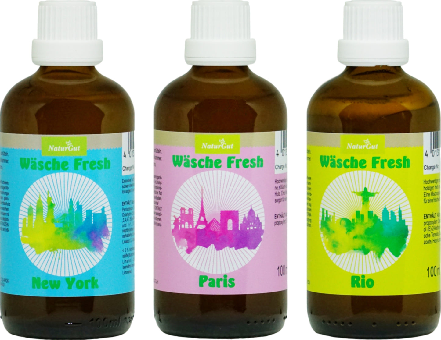 Wäsche Fresh Paris-Rio-New York 3er Set Wäscheduft