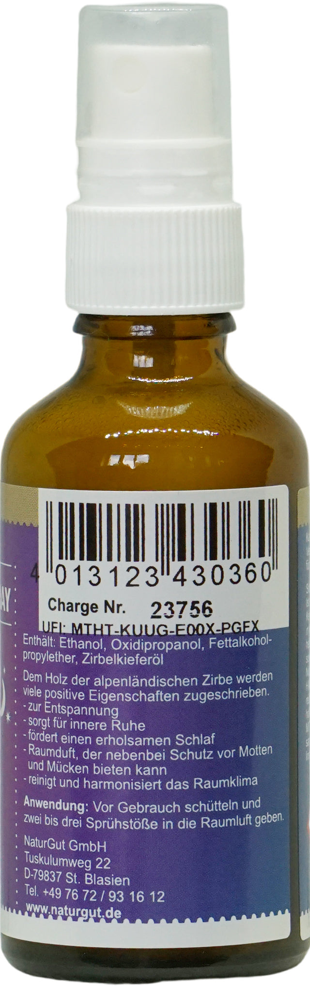 Zirbenduft-Spray 50ml Duftspray Raumspray Zirbelkieferöl Zirbenholzöl Alpen Zirbe