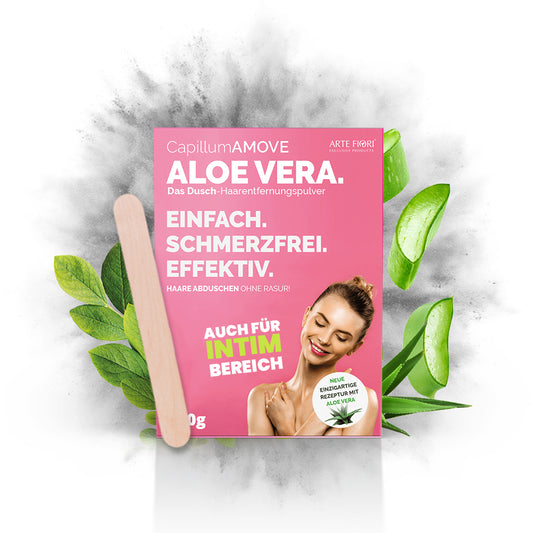 Capillum AMOVE Aloe Vera Enthaarungscreme Pulver 300g Frau Enthaarungspulver Körper Intimbereich