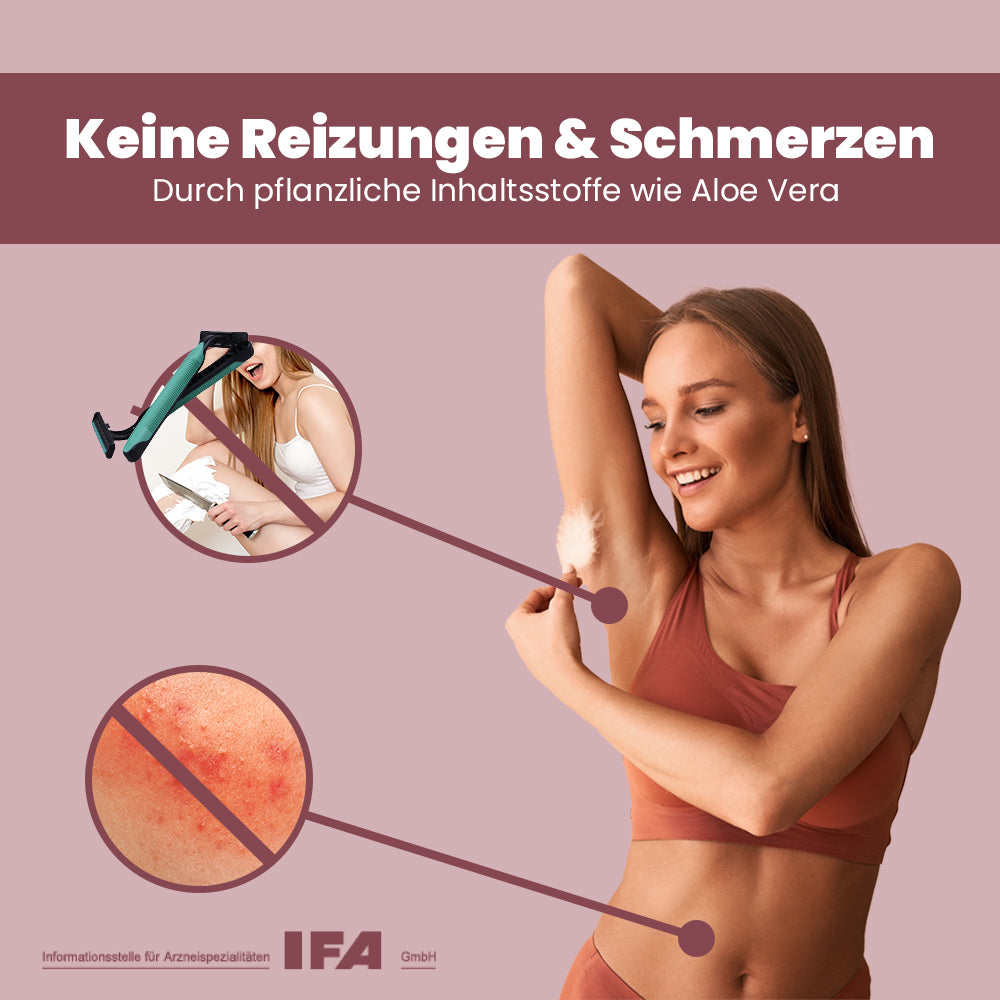 Capillum AMOVE Aloe Vera Enthaarungscreme Pulver 300g Frau Enthaarungspulver Körper Intimbereich