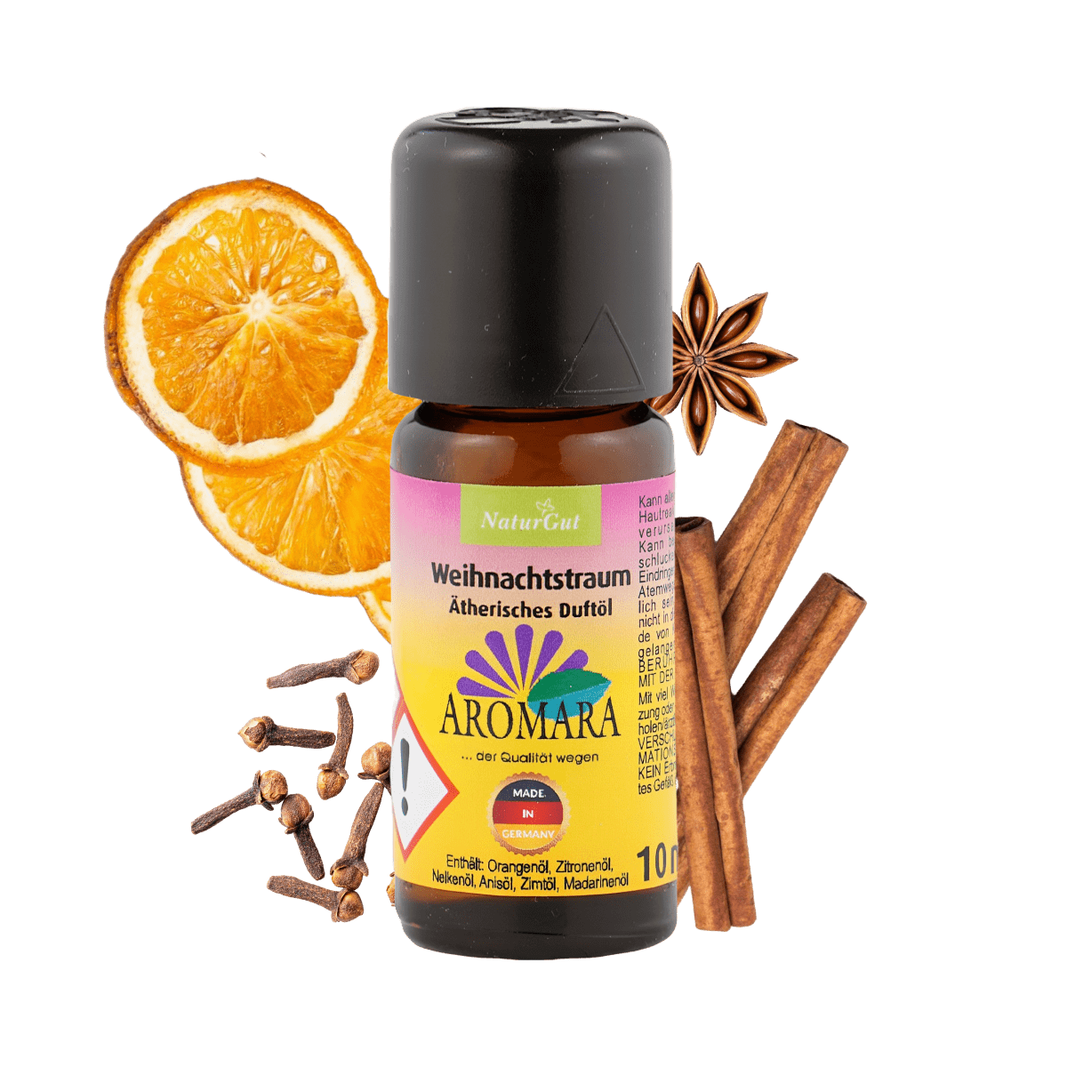 Weihnachtstraum 10ml Ätherisches Öl Orange Zitrone Nelke Anis Zimt Mandarine AROMARA